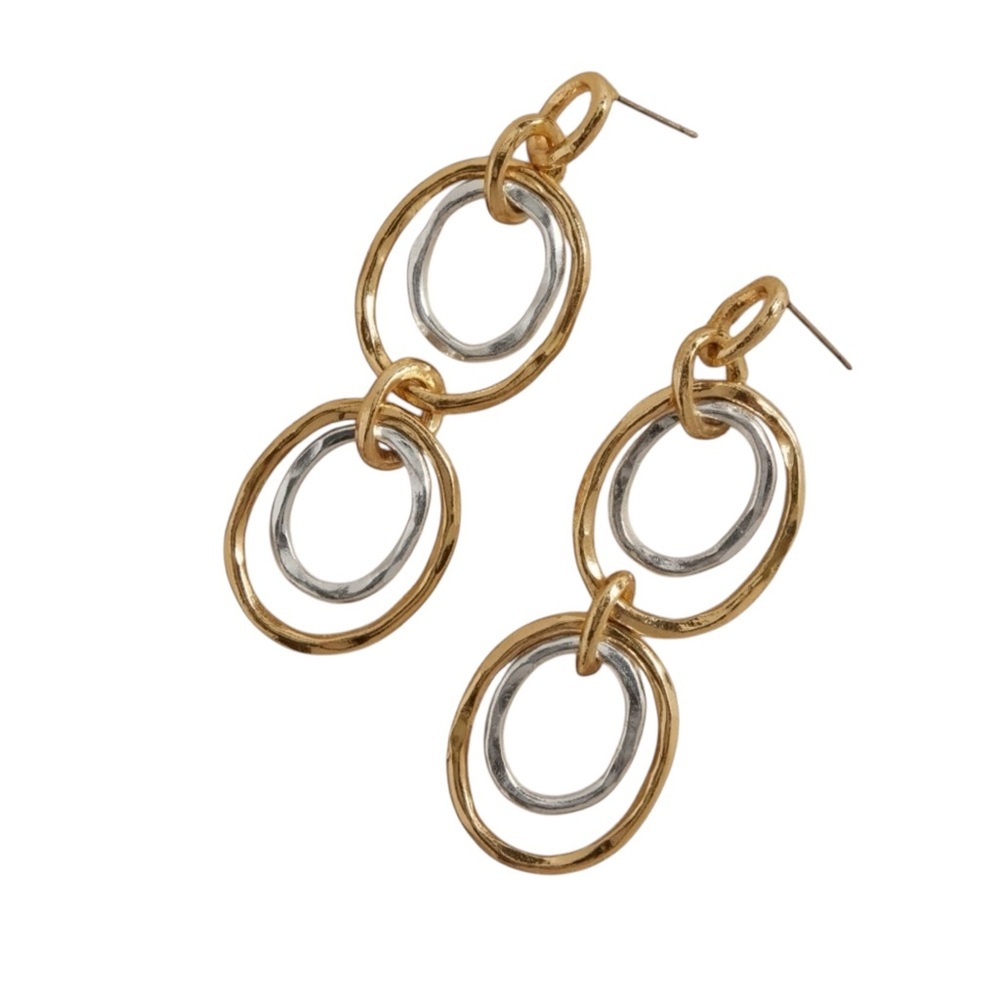 NWT Banana Republic‎ MIXED METAL LINK EARRINGS | AUREUS + ARGENT